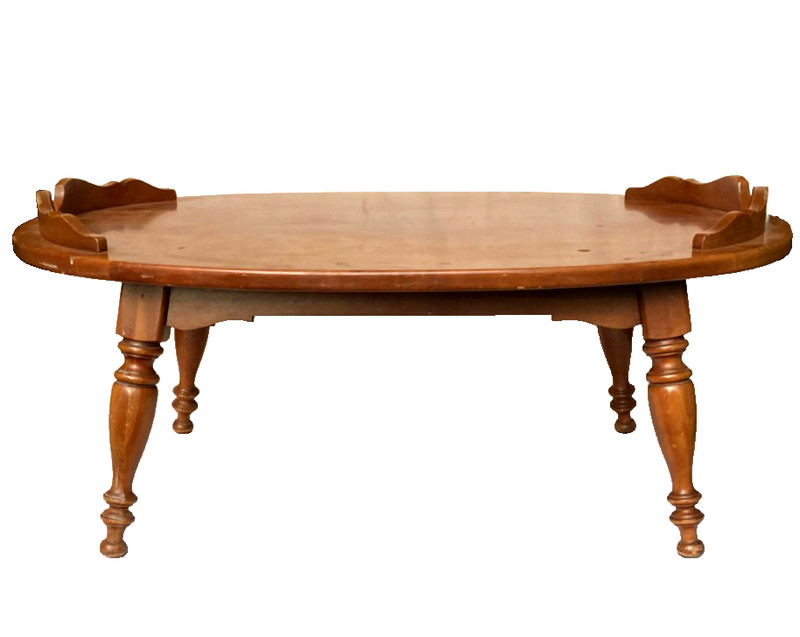 Vintage Mid Century Solid Maple Wood Oval Coffee Table by Brandt – Rare!!