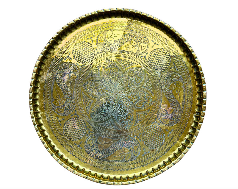 Premium Round Brass/Copper Table Top – Handcrafted in Lebanon – Stunni Table top