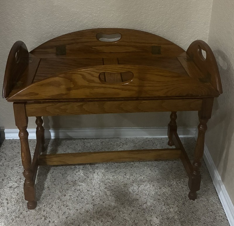 Vintage 35 in BUTLER TRAY/COFFEE TABLE by Grate Hime & Fireplace Centers.