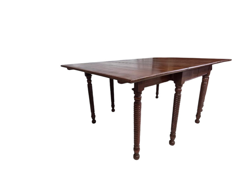 Vintage H Willett Drop Leaf Dining Table Gateleg Solid Wood 71x44 Refinished gallery