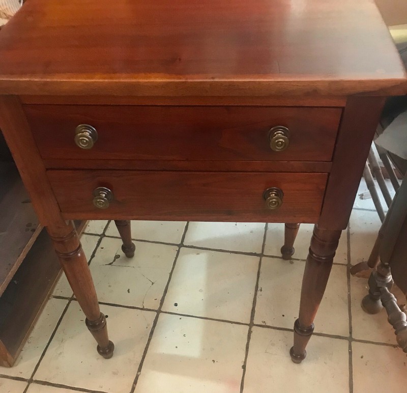 Solid Cherry 2 Drawer Work Table / Nightstand (NS47) gallery