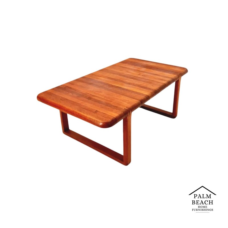 Danish Solid Teak Coffee Table By Niels Bach for Randers Möbel, 1960