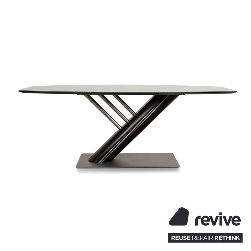 Musterring Glass Dining Table Silver 195 X 95 X 75 Cm gallery