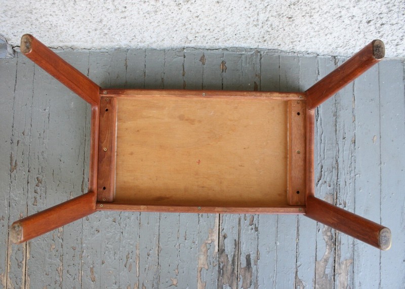 Vintage Side End Table. Teak Wood Mid Century Danish Modern Style RARE Design gallery