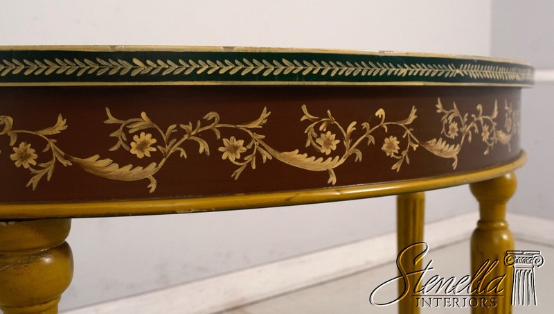 F51820EC: Adams Paint Decorated 1/2 Round Console Table gallery