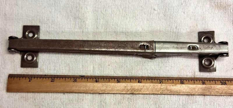PAIR 10 INCH VINTAGE DROP LEAF TABLE SUPPORTS, SPRING LOADED, NEW OLD STOCK gallery