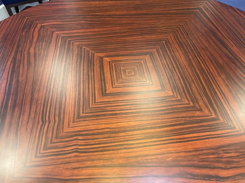 Vintage Art Deco Macassar Ebony Round Dining Table gallery