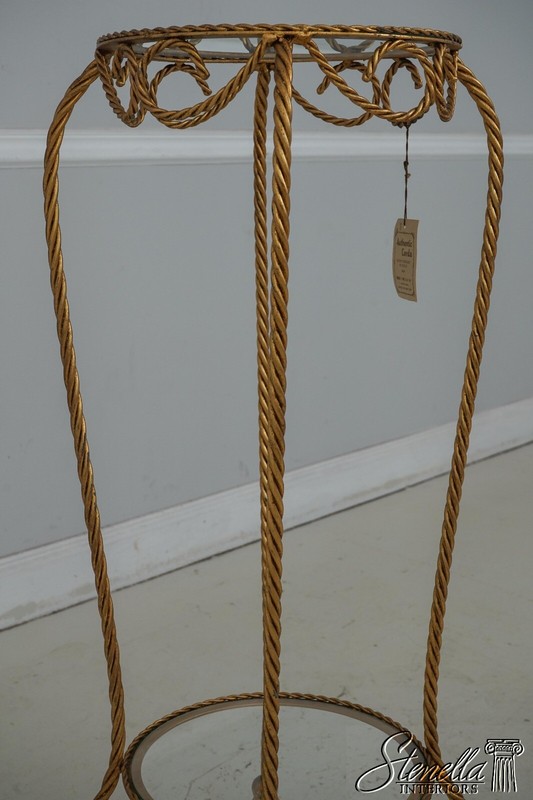 L61270EC: Authentic Corda Gold Finish Forged Iron Tall Tier Table gallery
