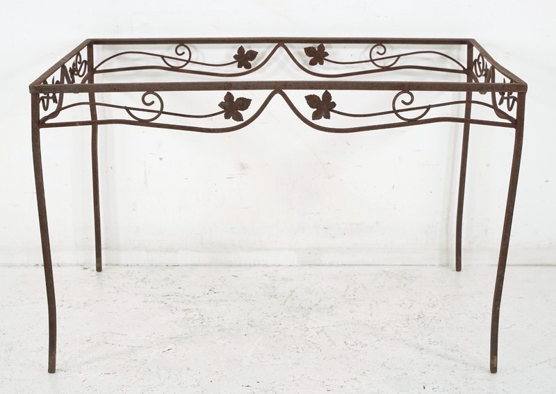 Vintage Rectangle Wrought Iron Table Base 46.25 x 29.75 in. gallery