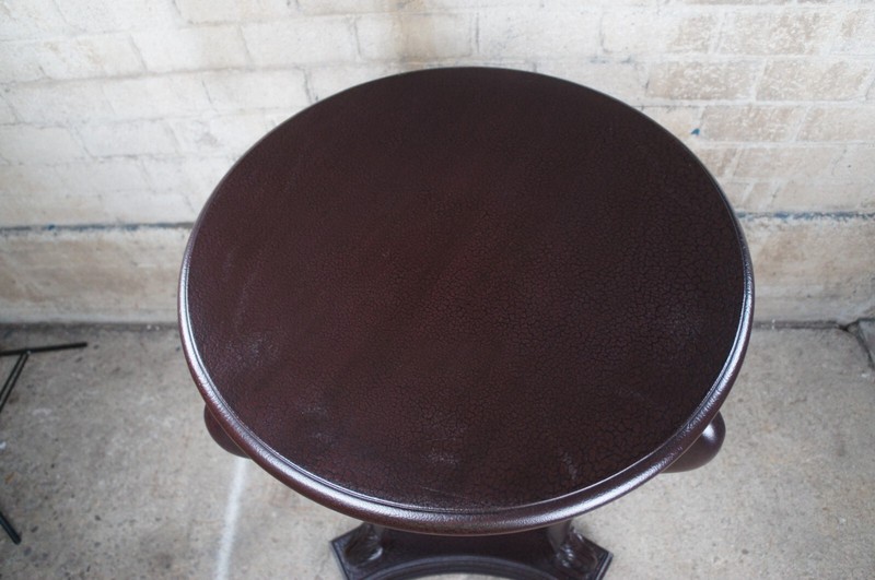 French Directoire Crackle Lacquer Gueridon Swan Pedestal Table Sculpture Stand gallery
