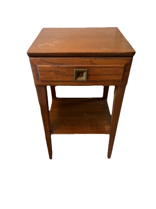 MENGEL FURNITURE Red Oak Mid Century Modern MCM 16″ Nightstand 518-18
