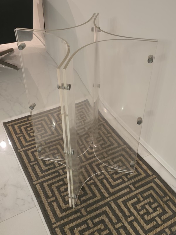 🔥MCM Mid Century Modernist Lucite Dining Table Base Console/coffee Table Base