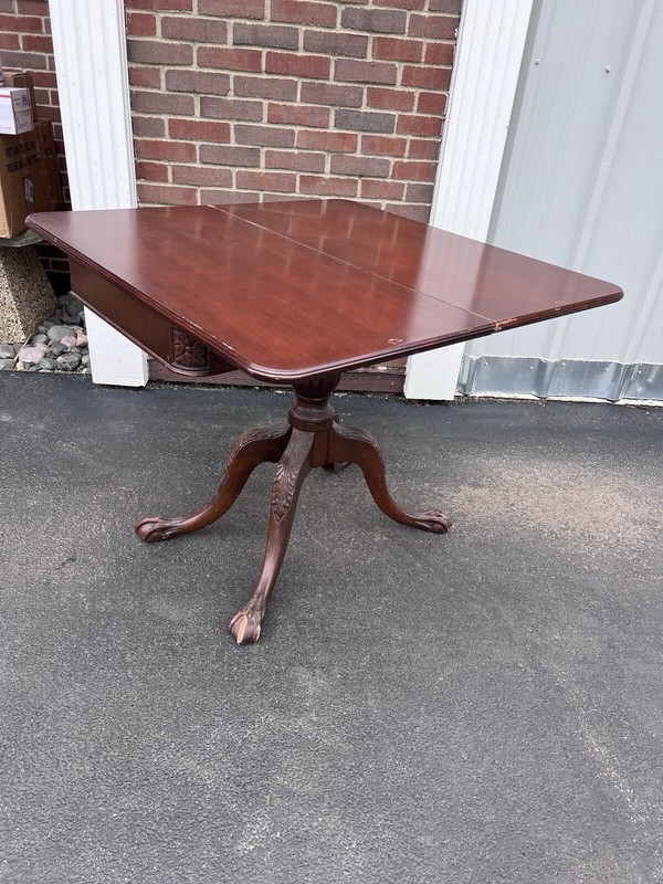 Ball & Claw Mahogany Expandable Flip Top Game Wall Console Table