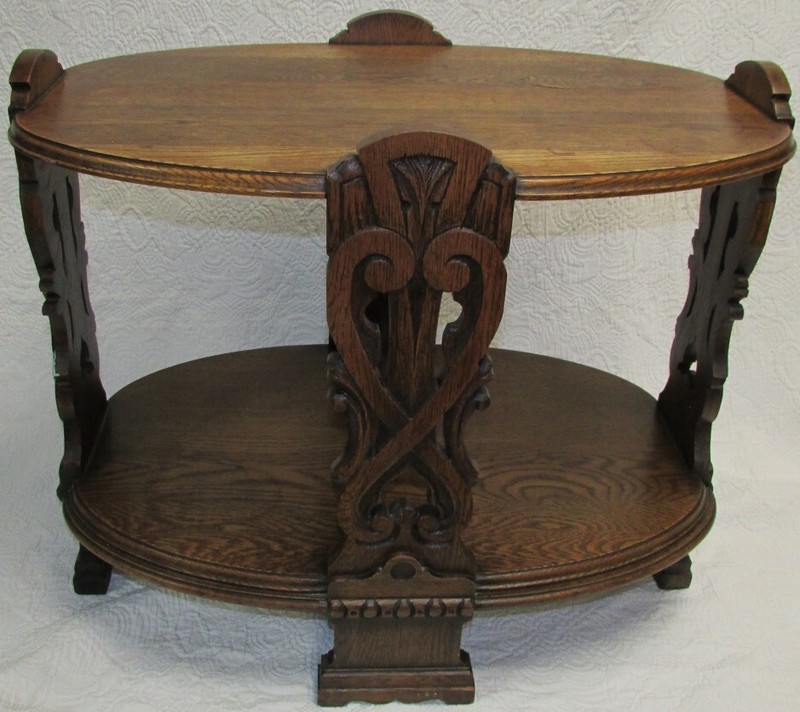 Early 20th. Century LIFETIME FURNITURE Hastings Michigan JACOBEAN Oval OAK Table