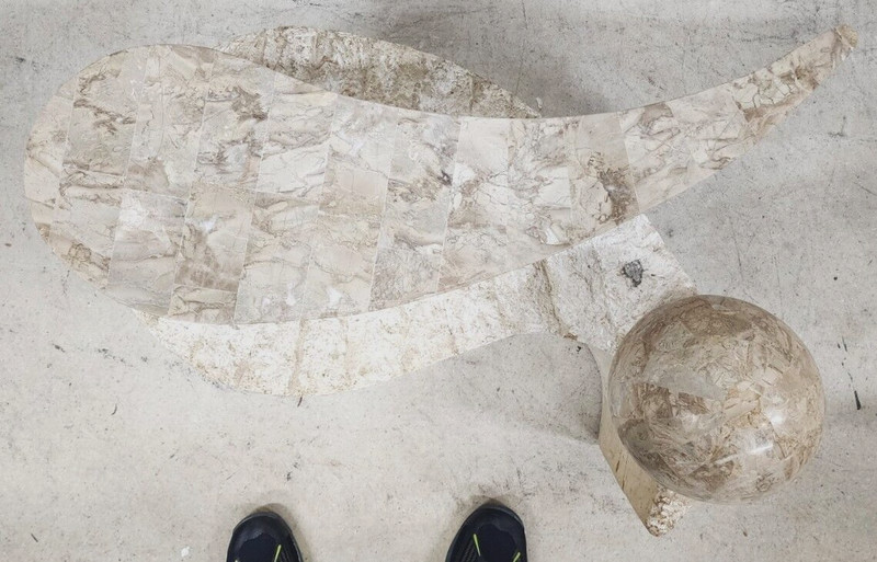 Tessellated Sculptural Coffee Table Mactan Stone gallery
