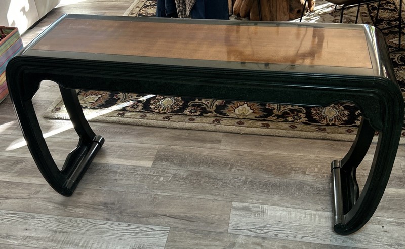 Mid Century Modern Chinoiserie Ming Style Mahogany Console Table By Henredon gallery