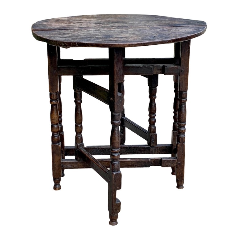 Antique English Oak Gateleg Table ~ William and Mary ~ 17th/18th Century gallery
