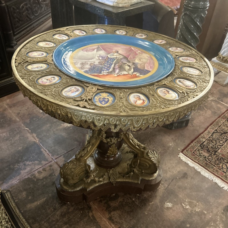 Fine Large Louis XV Style Guerdion with sevres style plaques porcelain c. 1880