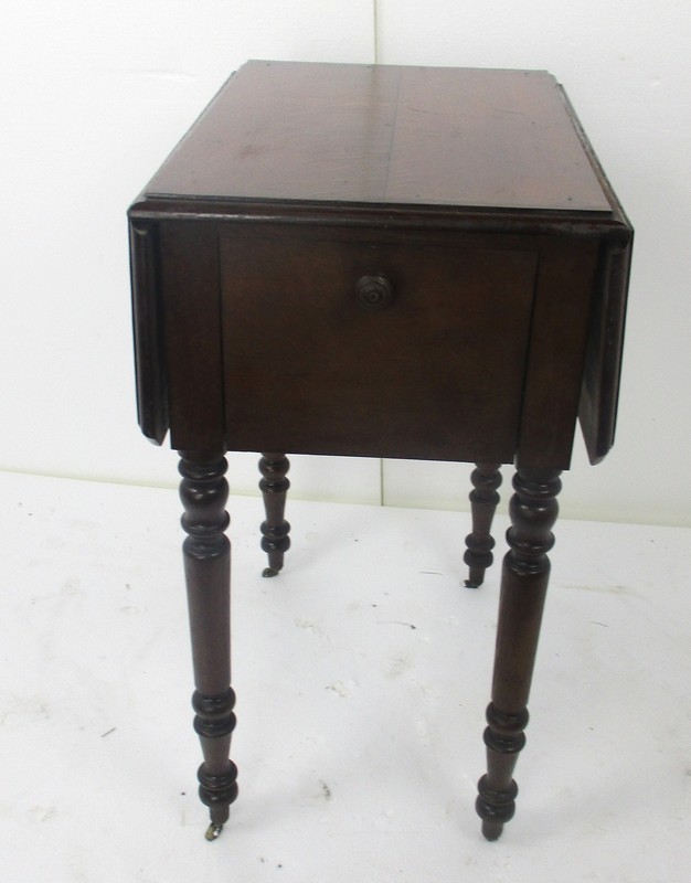 Antique Drop Leaf Gate Leg Table Cabinet Desk Hallway Furniture Drawers Sweet on gallery