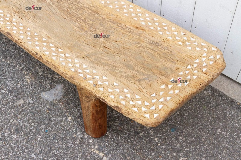 Primitive Inlaid Tribal Naga Table or Bench gallery