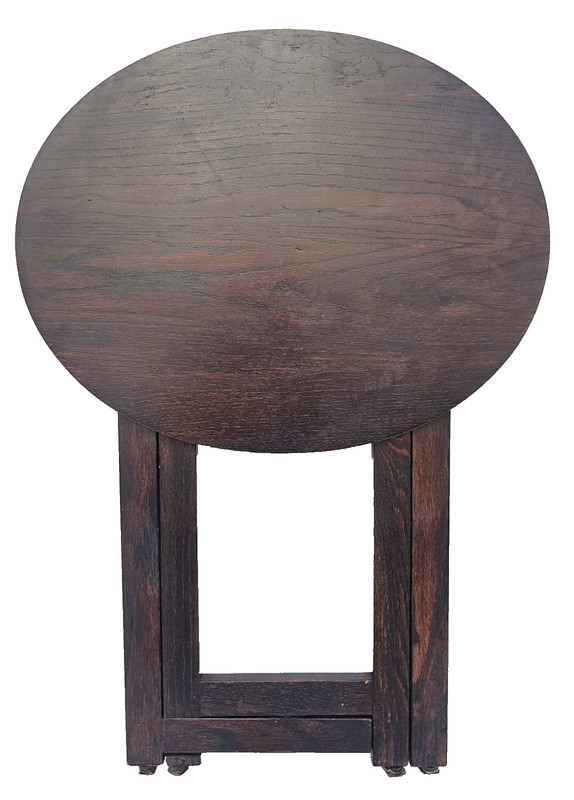 McGuire 1964 Arts & Crafts Mission Oak Folding Table Gateleg 24” Tall gallery