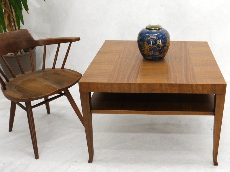 Gibbings for Widdicomb Square Two Tier Walnut End Center Coffee Table gallery