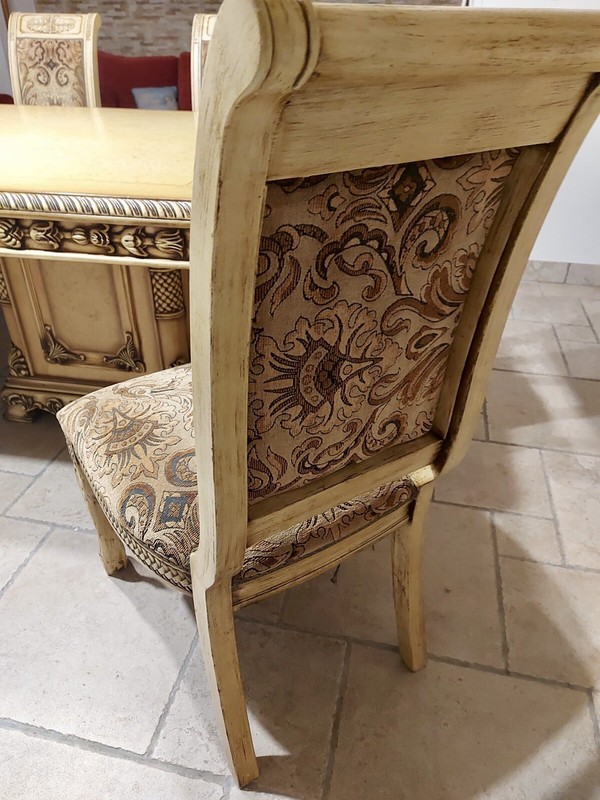 Italian Baroque Table 2.85x1.25 Meters with 6 Carved Chairs - Luxury Elegance gallery