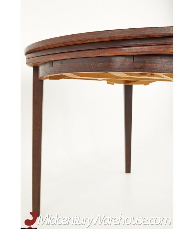 Dyrlund Lotus Mid Century Rosewood Hidden Leaf Expanding Dining Table gallery