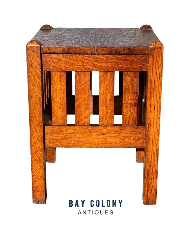Antique Arts & Crafts Oak Table / Plant Stand gallery