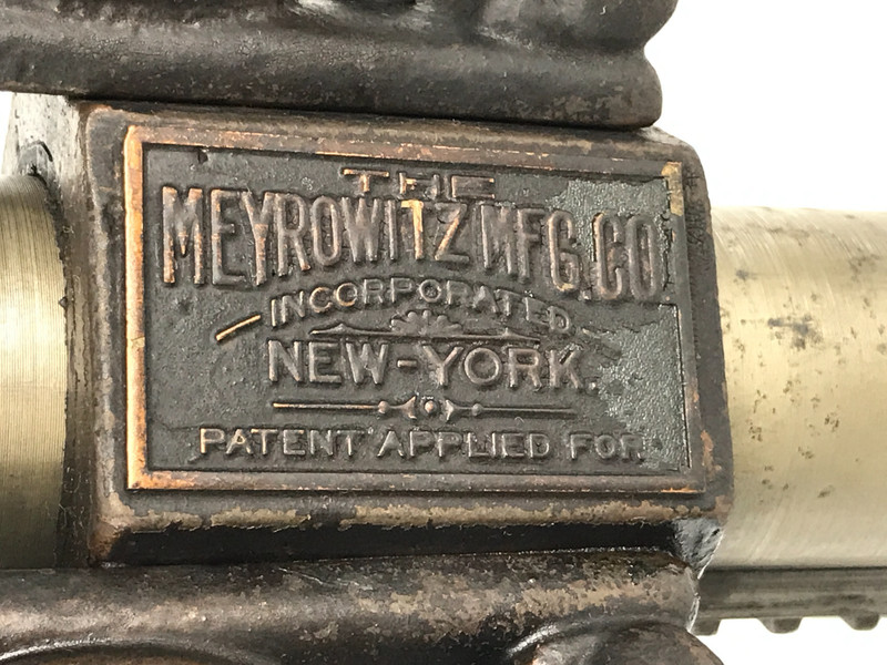 Antique Hand Crank Adjustable Height Industrial Table MEYROWITZ NY gallery