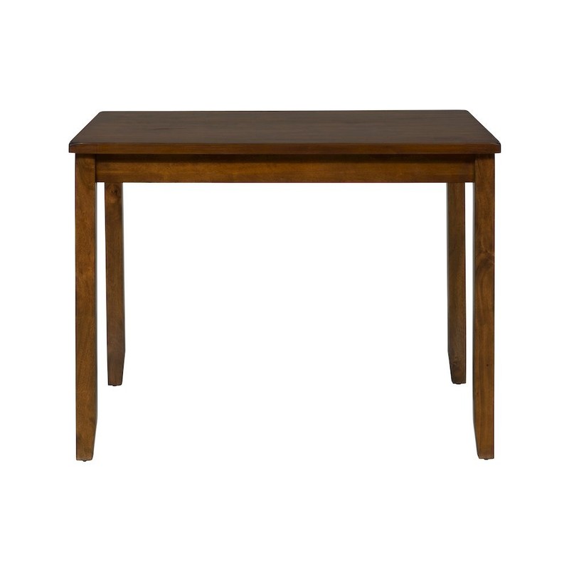 Rustic Brown Counter Height Table and Four Faux Leather Stools- Warm Brown gallery