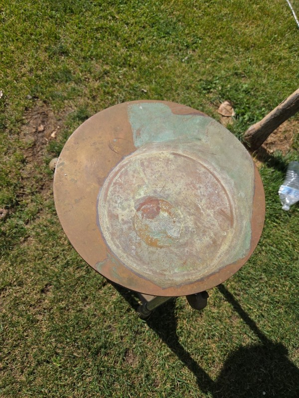 Vintage Neoclassical Occasional Table Brass gallery