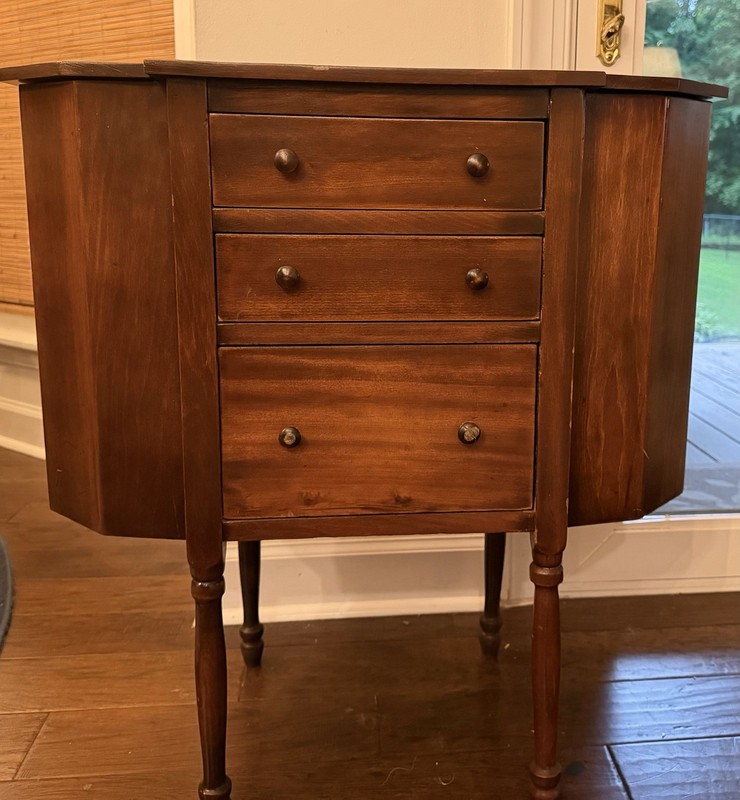 Gorgeous Vintage Martha Washington Mahogany Wood Sewing Cabinet Table