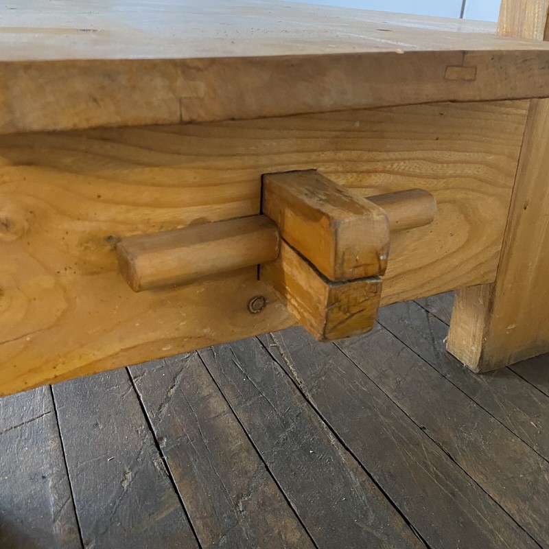 Vintage Antique Butcher Block Welded Michigan Maple Block Co Table Mid Century gallery