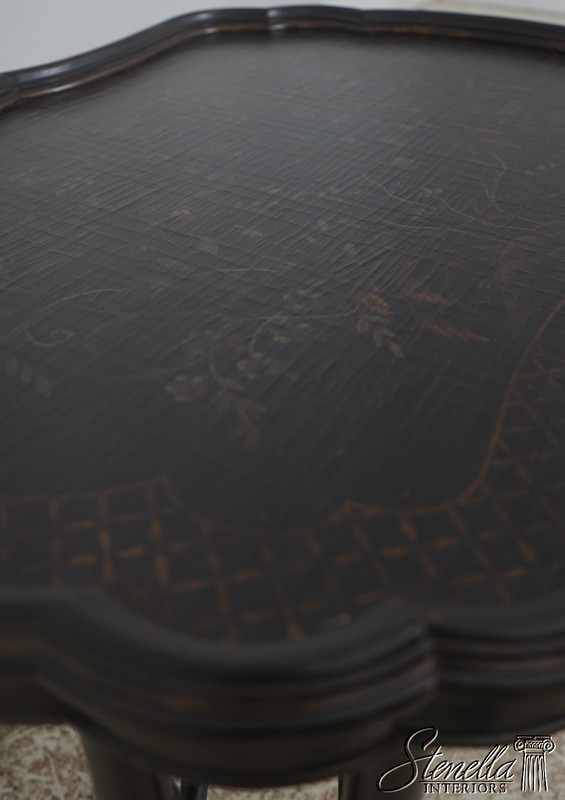 73229: ETHAN ALLEN Chinoiserie Decorated Bamboo Form Coffee Table gallery