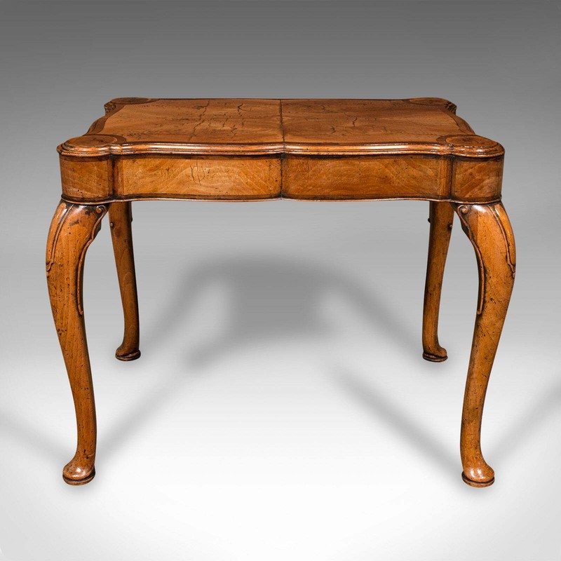 Antique Lamp Table, English Walnut, Occasional, Georgian Revival, Art Deco, 1920 gallery