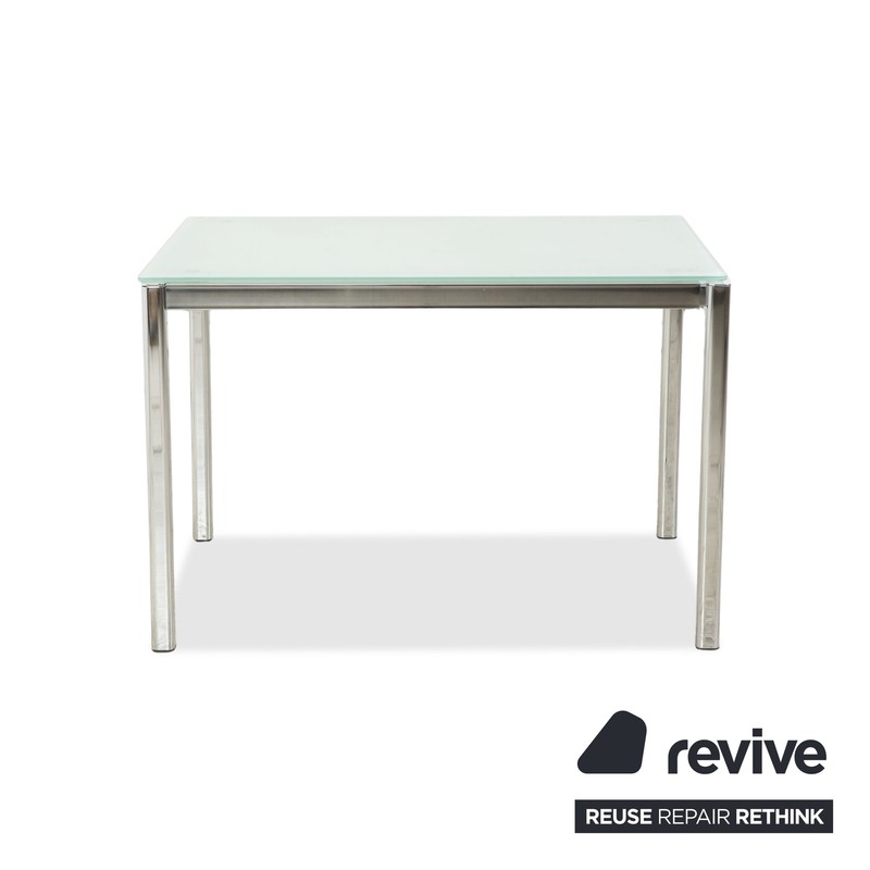 Calligaris Glass Dining Table Silver Dining Room 110 X 70 X 76 Cm gallery