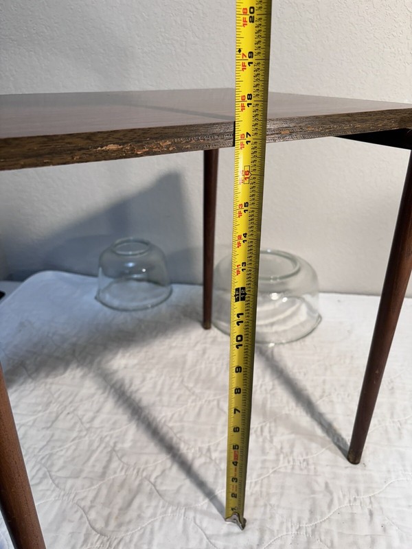 Mid Century Swedish Ljungqvist? Style Formica Laminate Top Wood Side Table gallery