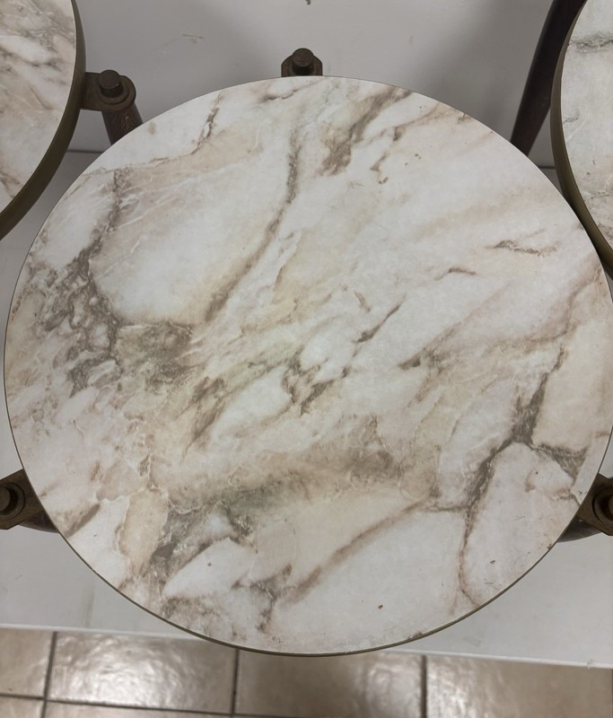 Mid Century Modern Spider Table Faux Marble Stacking Tables gallery