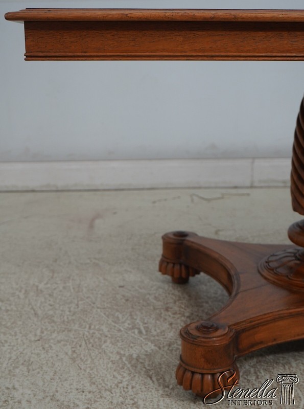 LF67942: Victorian Style Walnut Regency Hand Crafted Pedestal Table gallery