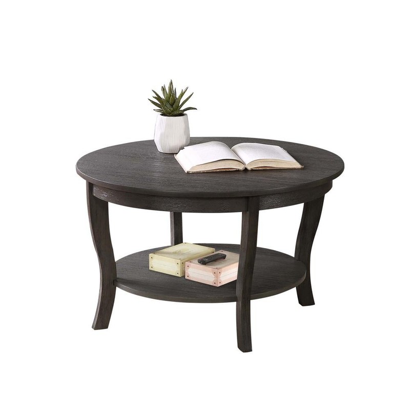 American Heritage Round Coffee Table with Shelf gallery