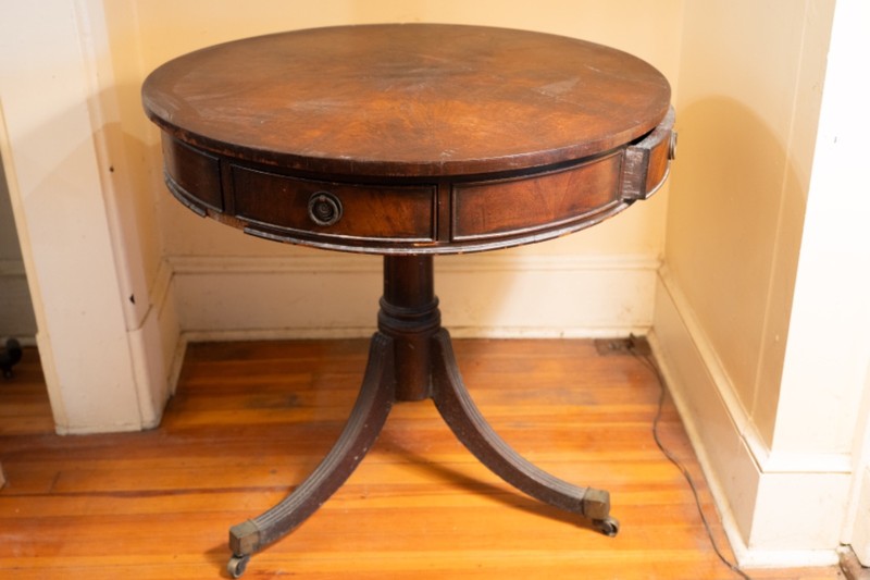 Antique ENGLISH 20th C Regency StyleDrum Table