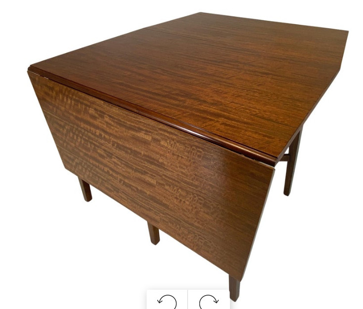Pristine Milo Baughman Drexel Dining table Drop leaf vintage modernist