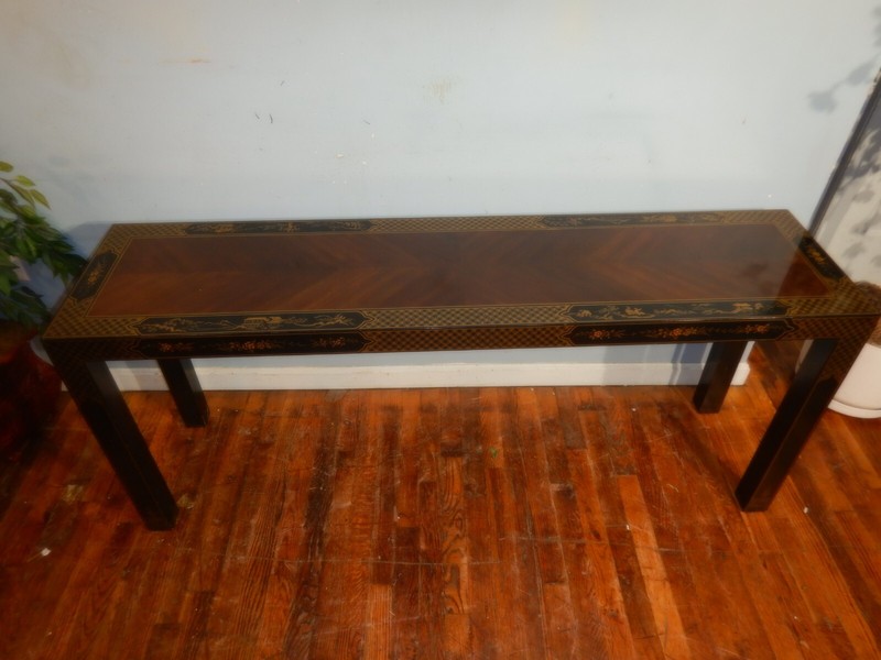 Vintage Et Cetera Drexel Chinoiserie Style Sofa Hall Console Table etcetera gallery