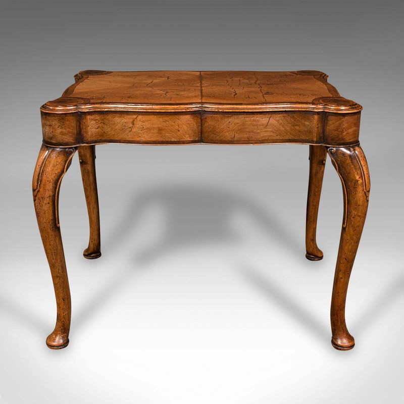 Antique Lamp Table, English Walnut, Occasional, Georgian Revival, Art Deco, 1920 gallery