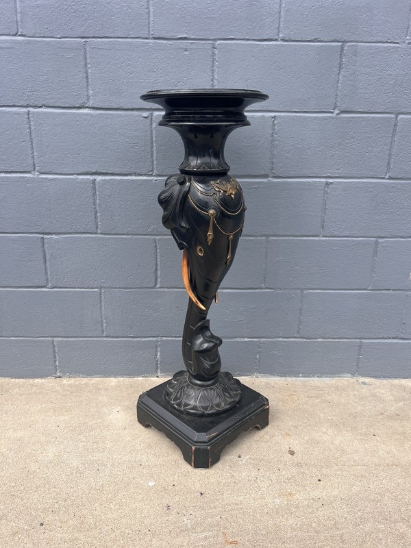 Ebonized elephant Victorian pedestal circa 1880s