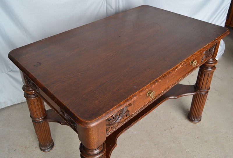Antique Quarter sawn Oak Library Table gallery