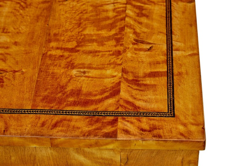 SWEDISH 19TH CENTURY INLAID EMPIRE REVIVAL BIRCH SIDE TABLE gallery
