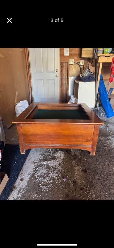 Wooden Coffee Table with Velvet Interior gallery