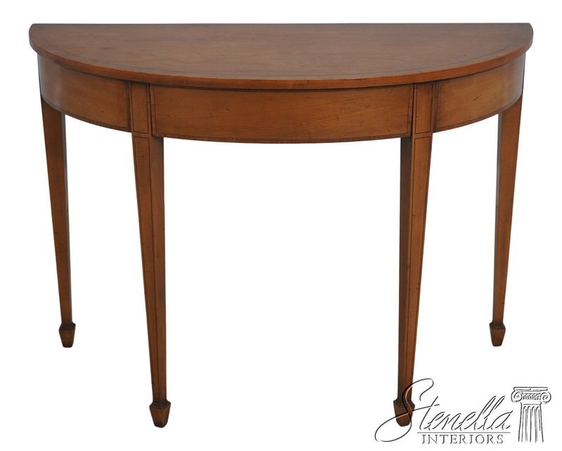 71077: English Satinwood Adams Style 1 Drawer Console Table